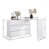 Chic White 6-Drawer Vanity Chest