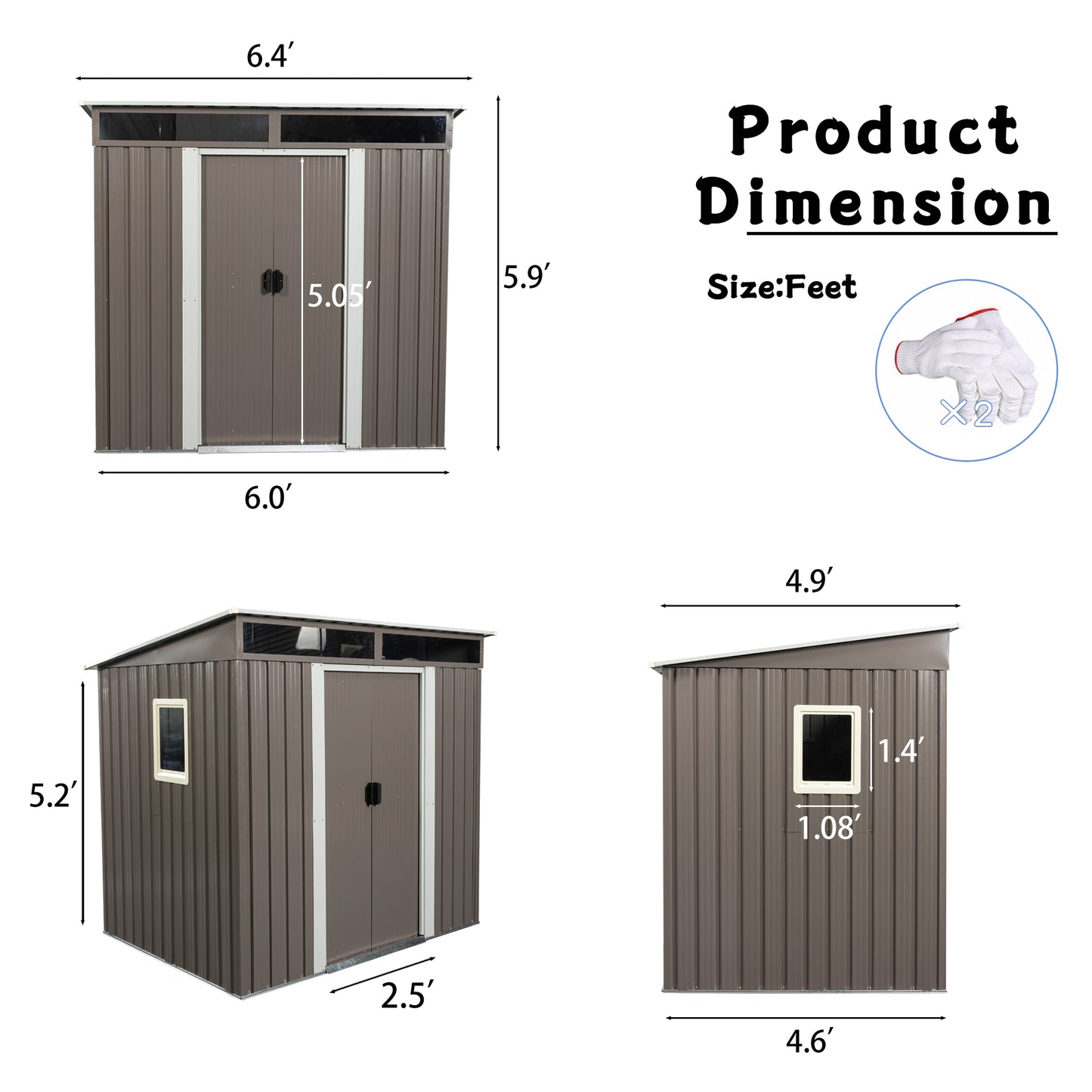 Sunny View Outdoor Storage Shed