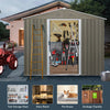 Spacious Grey Outdoor Storage Shed with Window