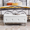 Cozy White Storage Bench with Padded Seat