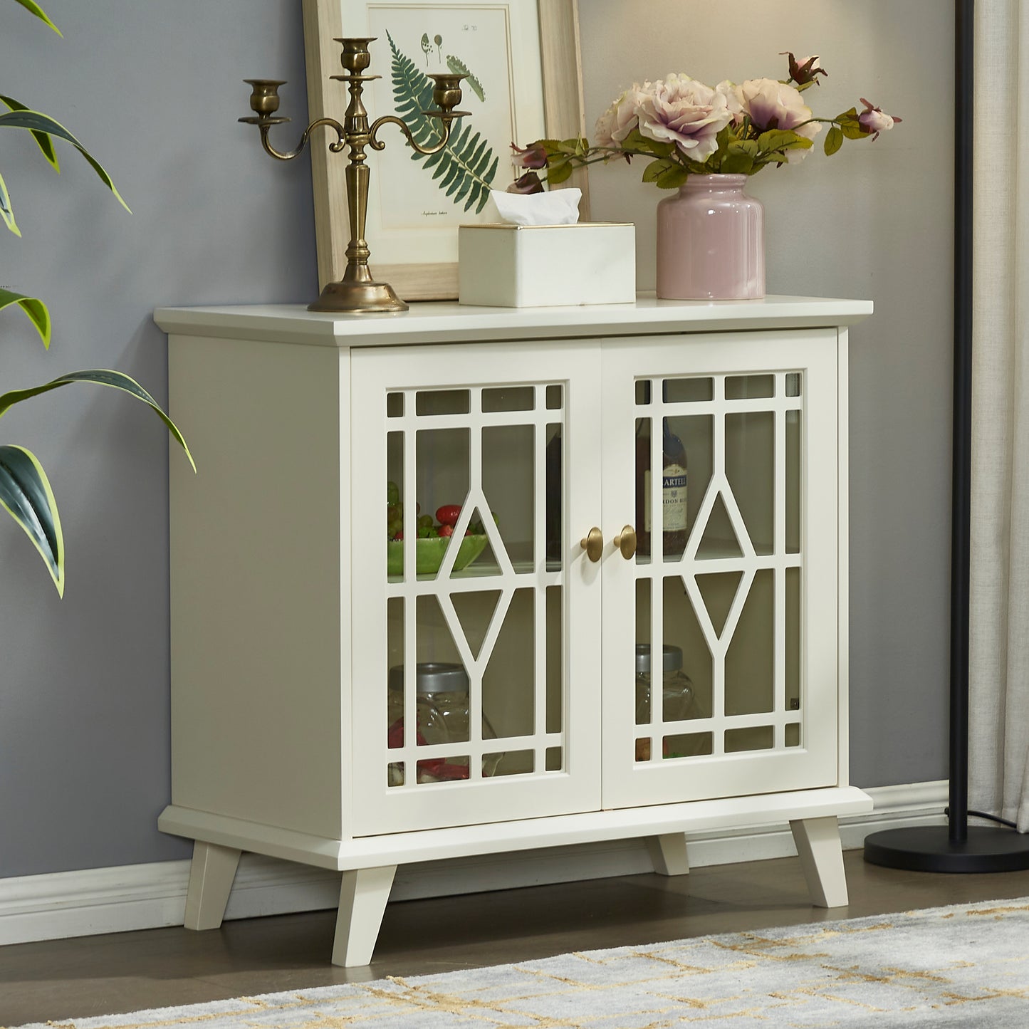 Chic White Storage Sideboard