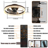 Luxe LED Ceiling Fan Chandelier with Remote