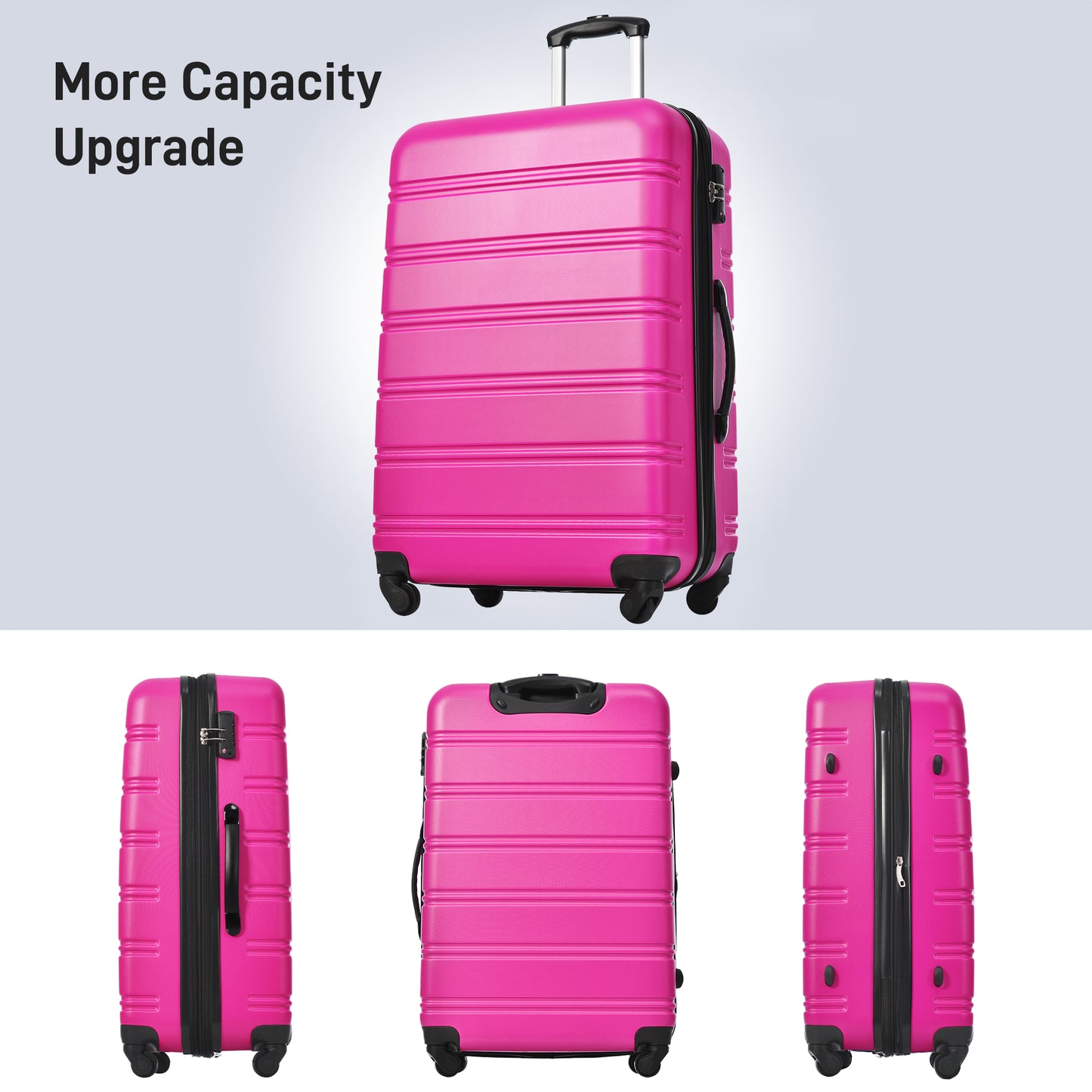 Travel Pro: Hardside Spinner Luggage Set with TSA Lock