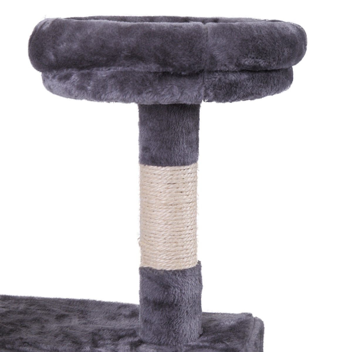 Cozy Cat Haven: Plush Tree with Scratching Ball & Ladders