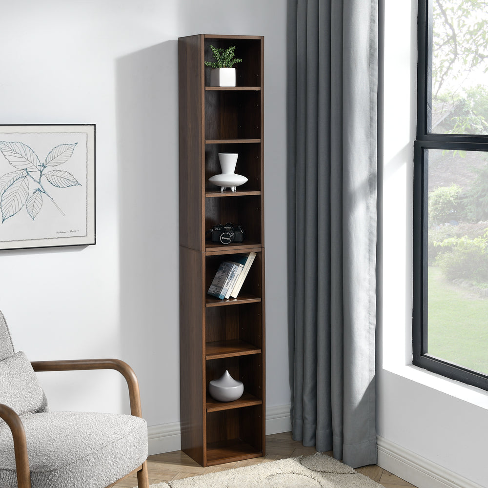 Stylish Media Tower with Adjustable Shelves