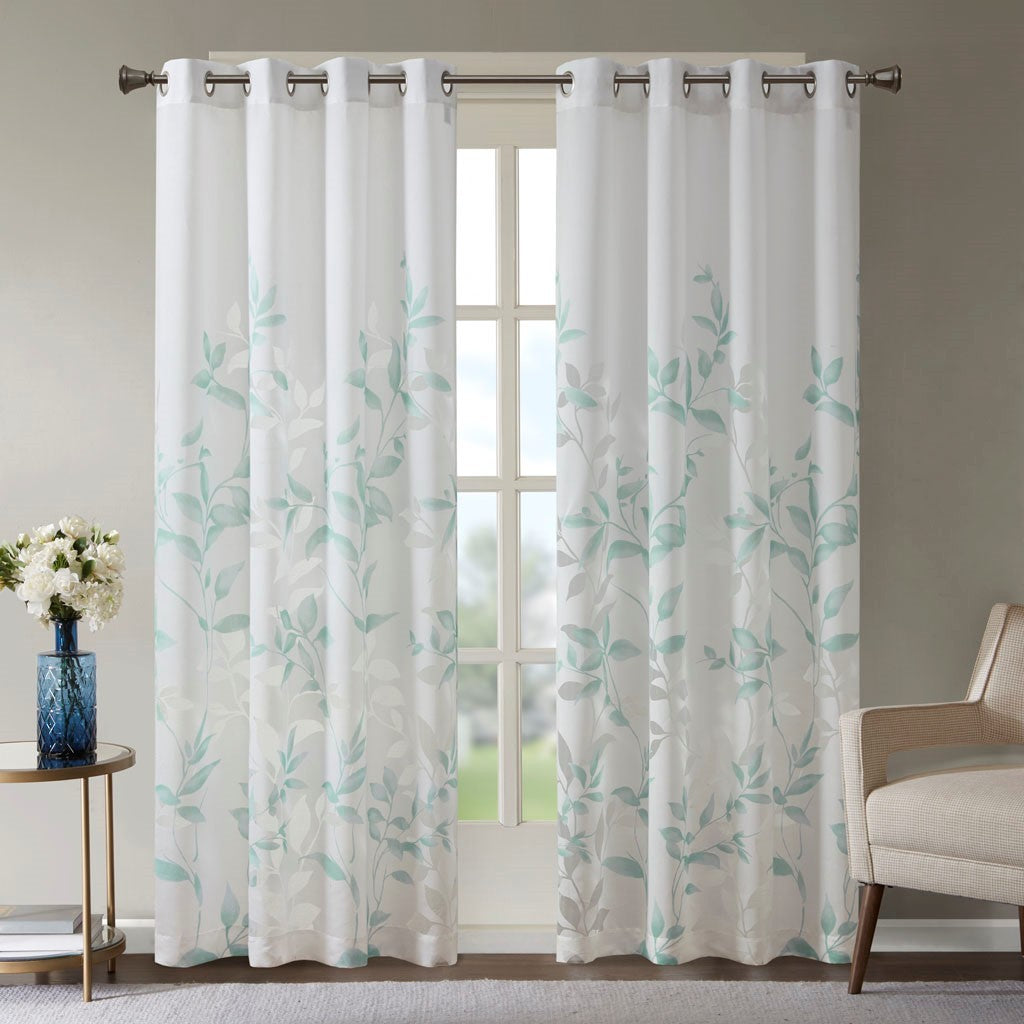 Sheer Charm Burnout Curtain Panel