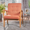Chic Orange Mid-Century Club Chair
