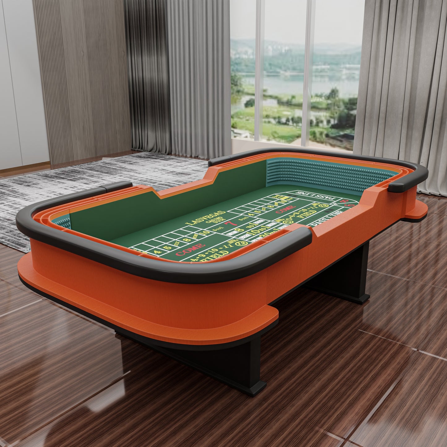 Green Classic Craps & Poker Table Game