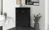 Chic Black Triangle Storage Cabinet for Home & Kitchen