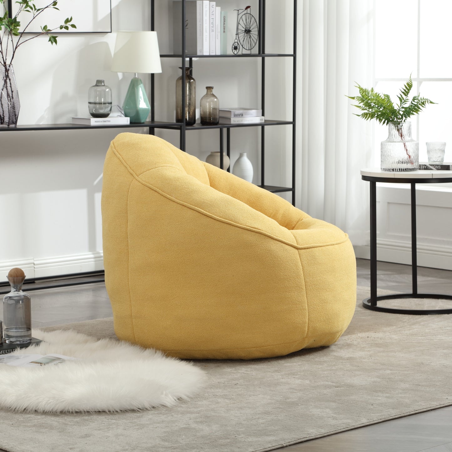 Cozy Foam Bean Bag Chair with Footrest