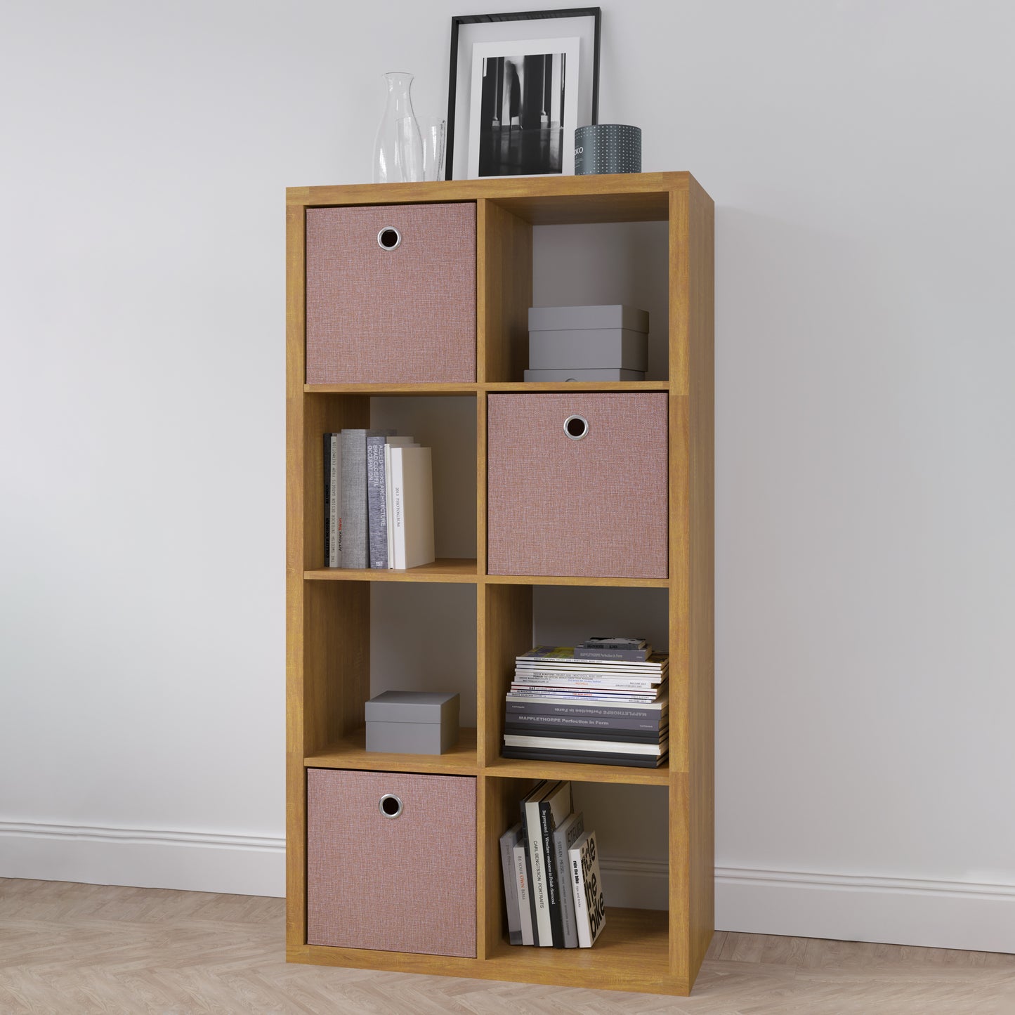 Stylish Walnut Cube Organizer