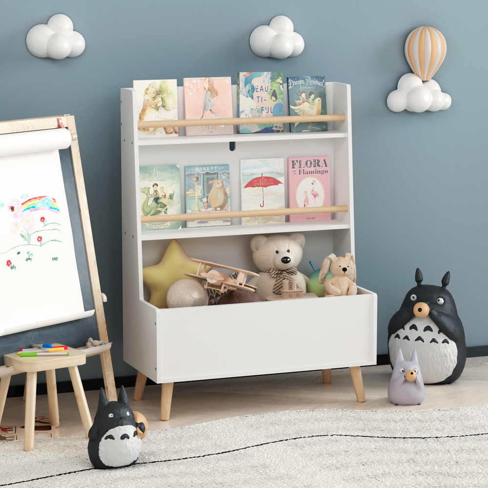 Brightly Kids Bookshelf & Toy Organizer