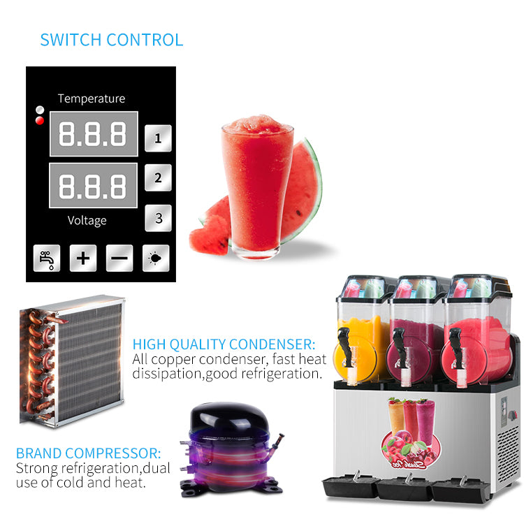 ChillPact Slushy Maker - Triple Tank Margaritas & Frozen Drinks for Any Venue