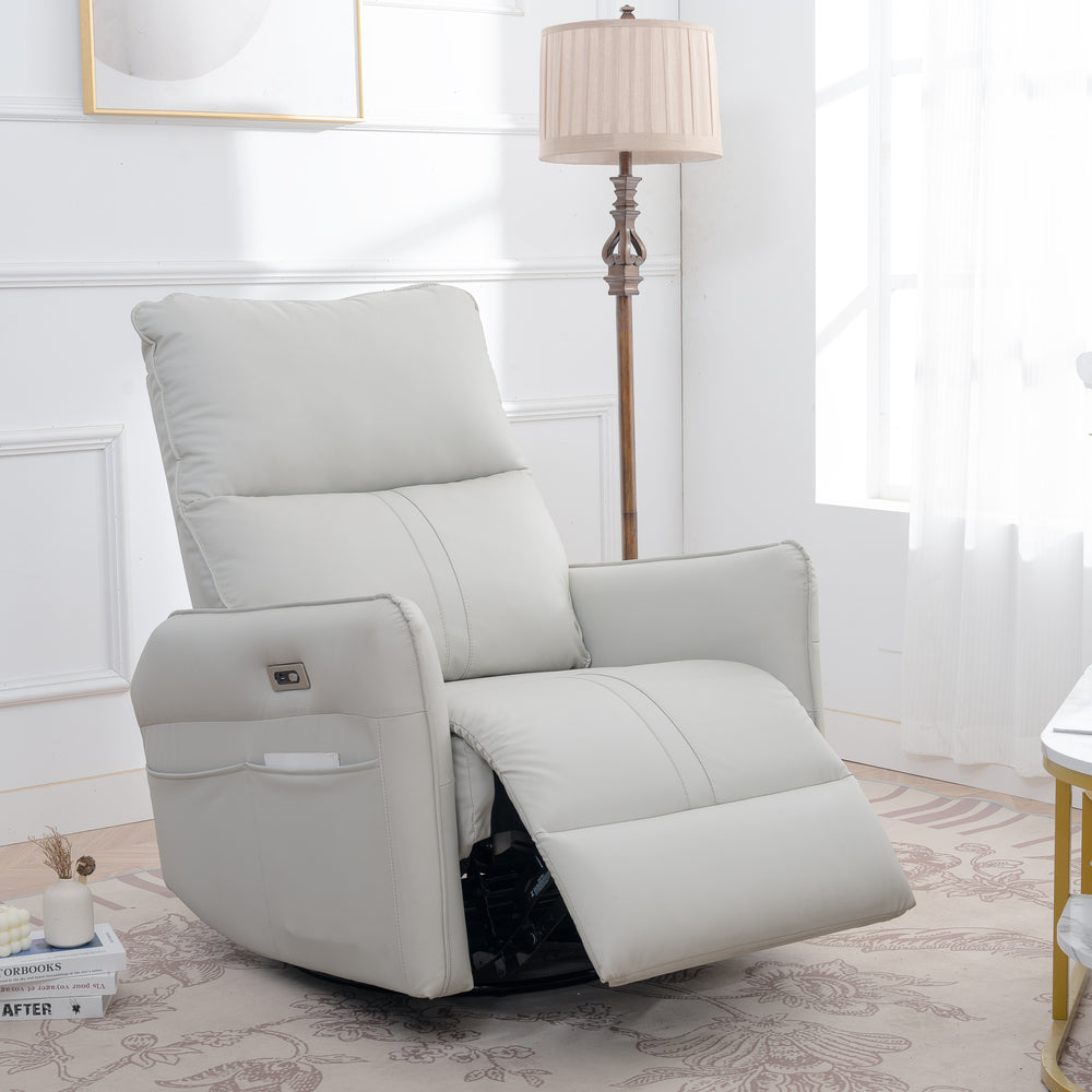 Cozy Power Swivel Rocker Recliner with USB Ports