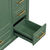 Charming Green Bathroom Vanity Console