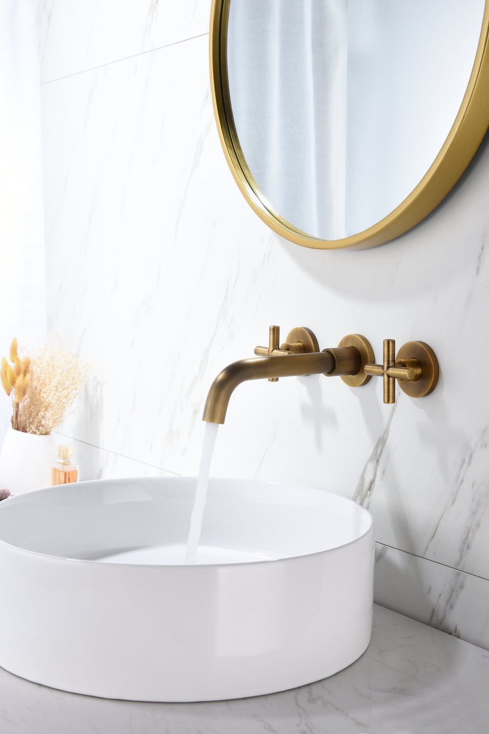 Sleek Wall-Mount Bathroom Faucet