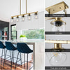 Sleek Gold & Glass Chandelier