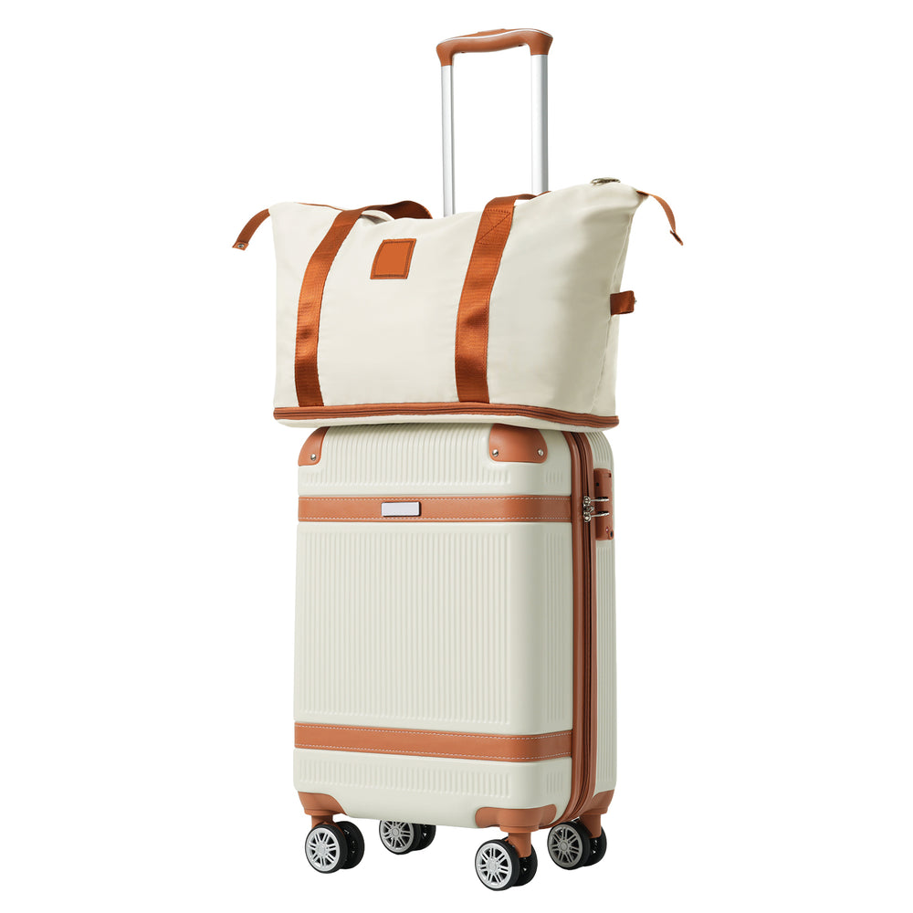 Travel Light Hardshell Luggage Set - Stylish & Secure White Suitcase