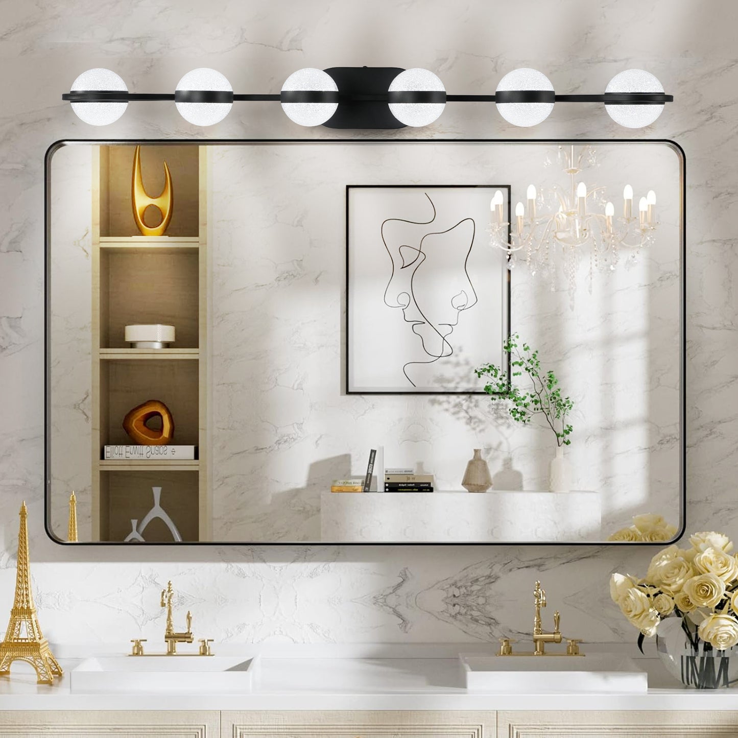 Chic Black LED Vanity Lights for Your Bathroom