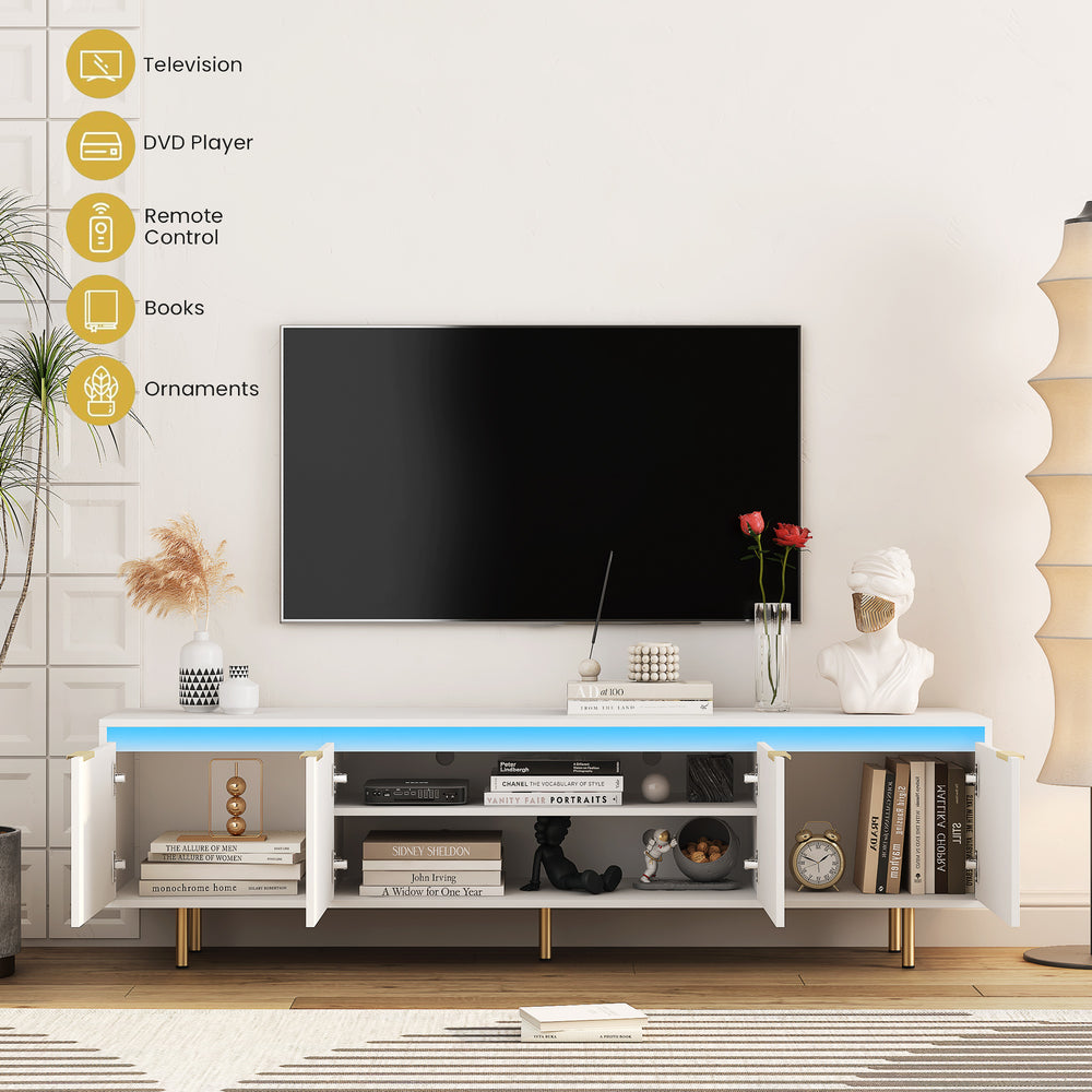 Chic Mid-Century LED TV Stand