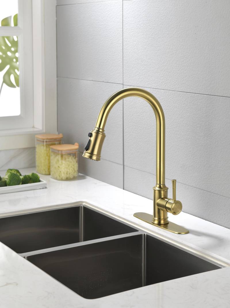 Effortless Elegance Kitchen Faucet with Pull-Down Sprayer