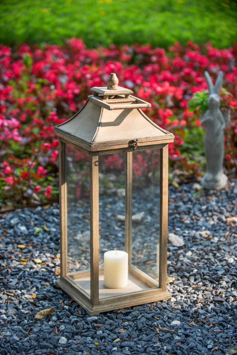 Charming Wooden Lantern for Home & Garden Decor