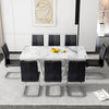 Sleek Marble Dining Table with Silver Legs for Stylish Gatherings