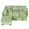 Cozy Green Convertible Sofa Bed with Storage & USB Charging