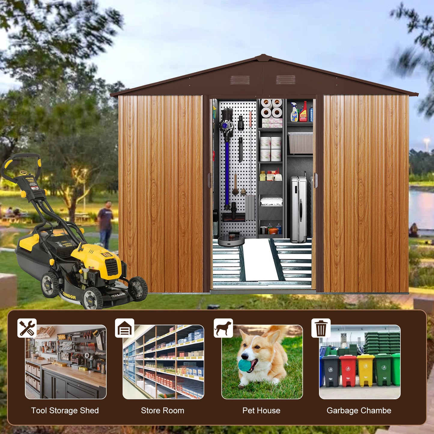 Cozy Coffee Outdoor Storage Shed