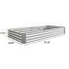 Silver Metal Raised Garden Bed Kit