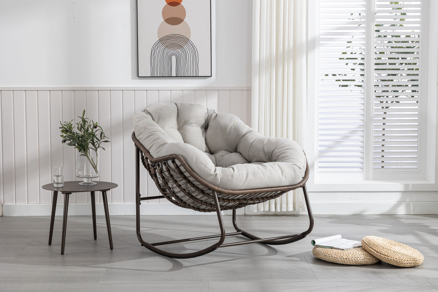 Cozy Rattan Rocking Chair