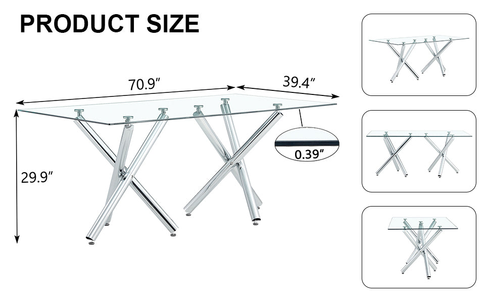 Sleek Glass Dining Table for Stylish Gatherings