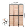 Natural Wooden Folding Room Divider - Stylish Privacy Screen