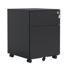 Secure Black Mobile File Cabinet