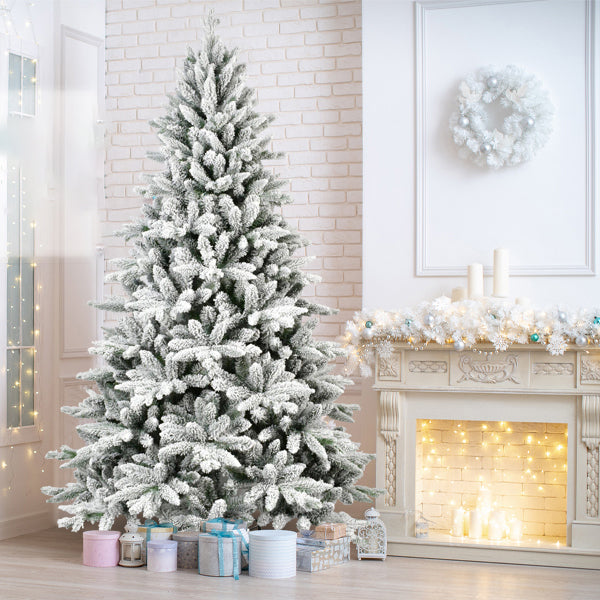 Cozy Flocked Christmas Tree