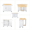 Versatile Mobile Kitchen Island & Cart with Extendable Table