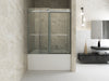 Sleek Soft-Close Frameless Tub Door with Clear Glass