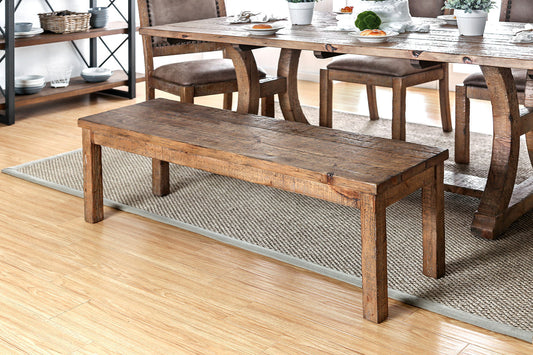 Charming Rustic Oak Bench