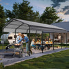 Heavy-Duty Galvanized Metal Carport - Outdoor Storage Canopy for Cars, Boats, and Trucks