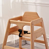 Natural Wood Booster Chair - Easy Clean & Portable for Growing Babies