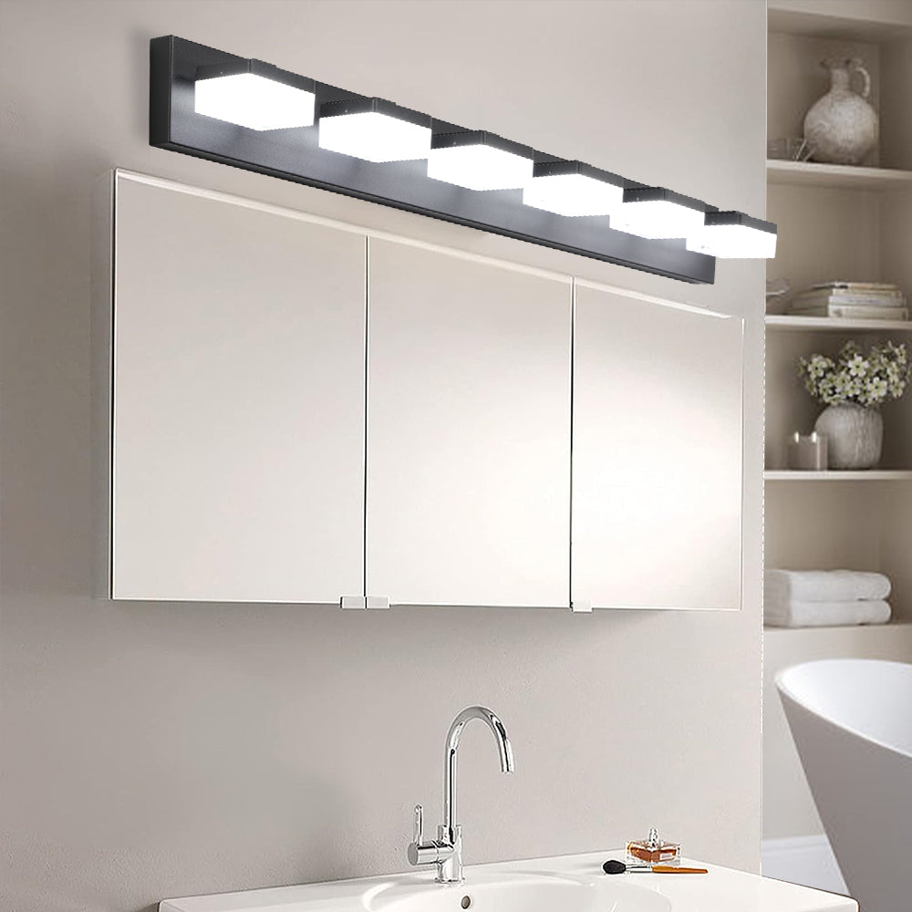 Chic Black LED Vanity Light for Bathrooms & Makeup