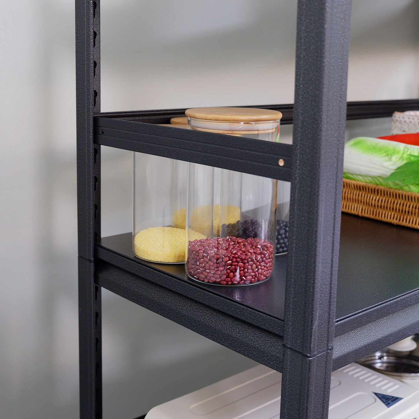 Sturdy Rolling 5-Tier Metal Shelving Unit - Perfect for Kitchen & Garage