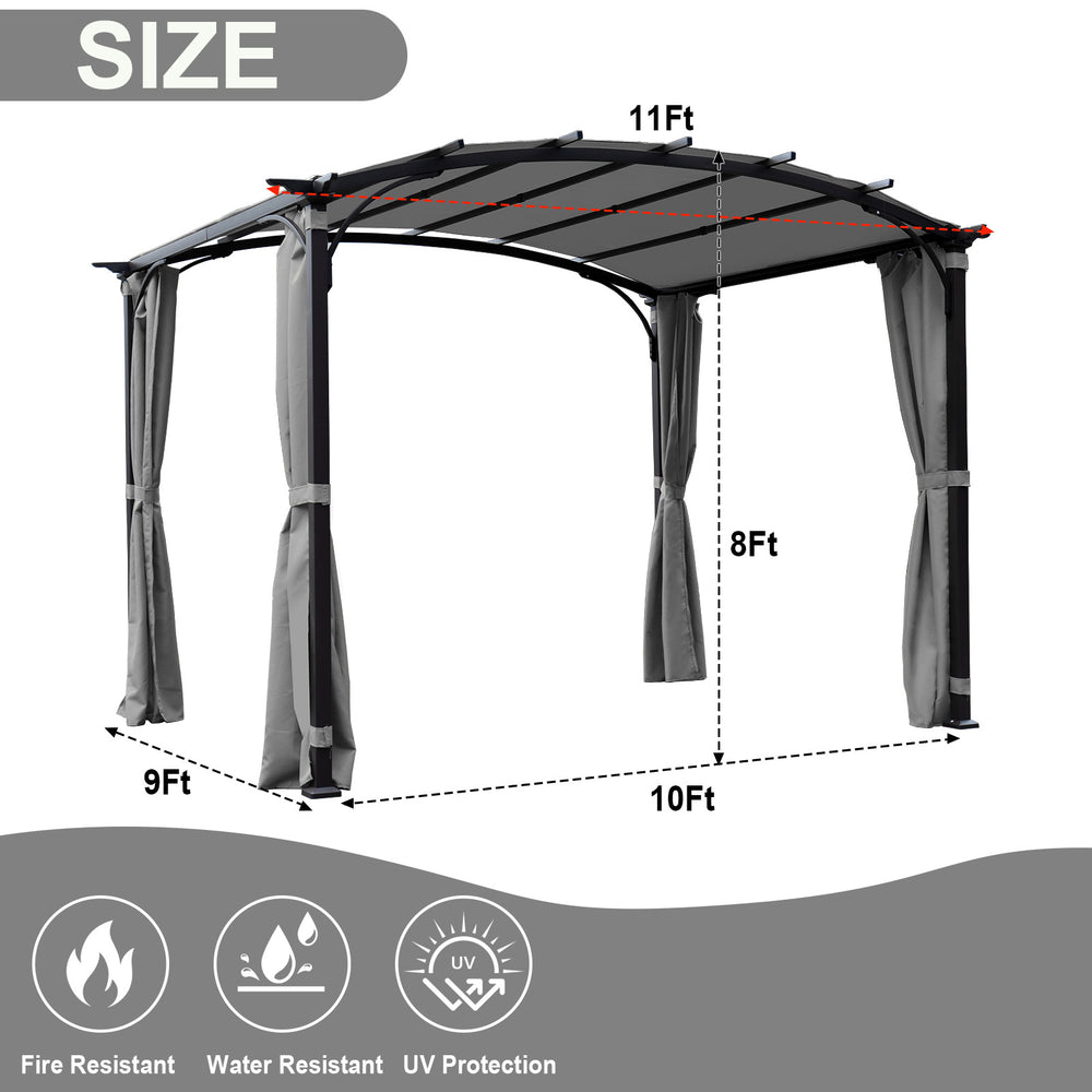 Stylish Arched Pergola with Waterproof Shade for Your Garden