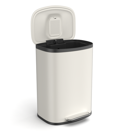 Smart Close Stainless Steel Kitchen Trash Can with Bags