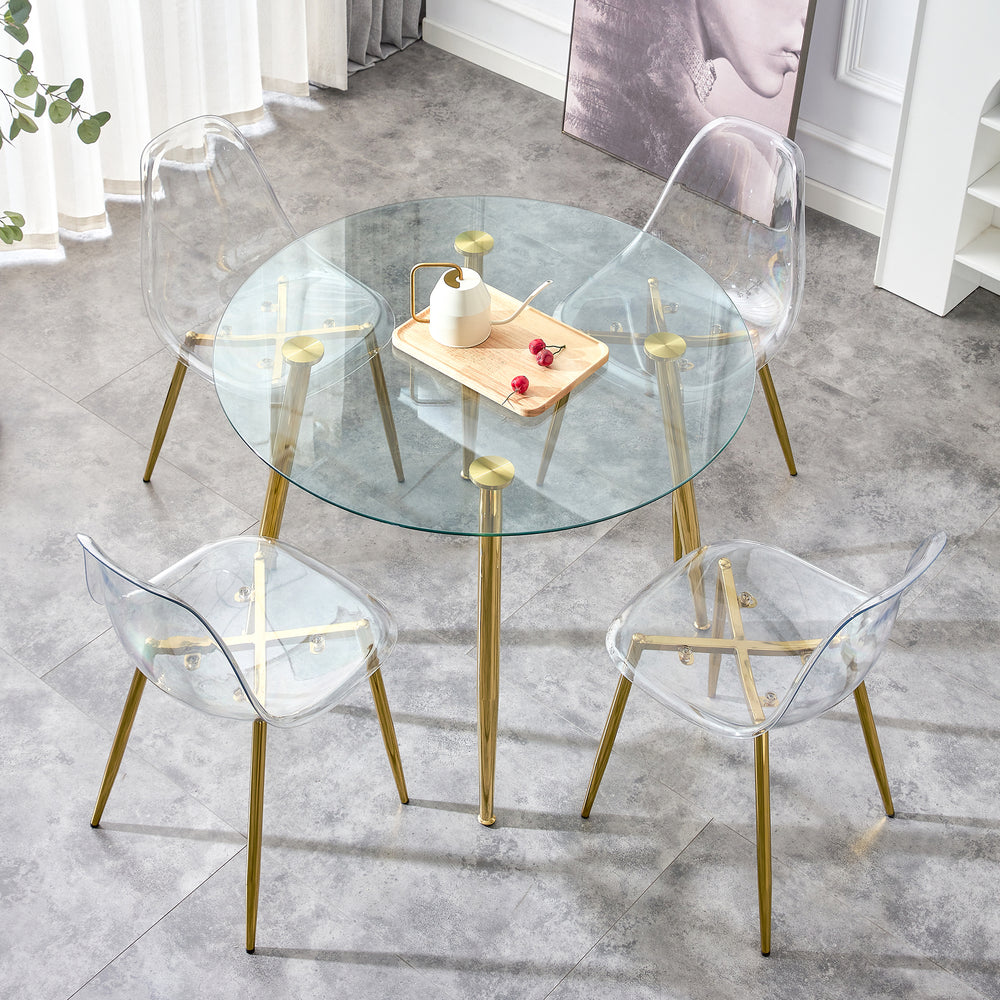 Simply Chic Gold Leg Dining Table