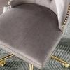 Velvet Luxe Office Chair with Gold Base