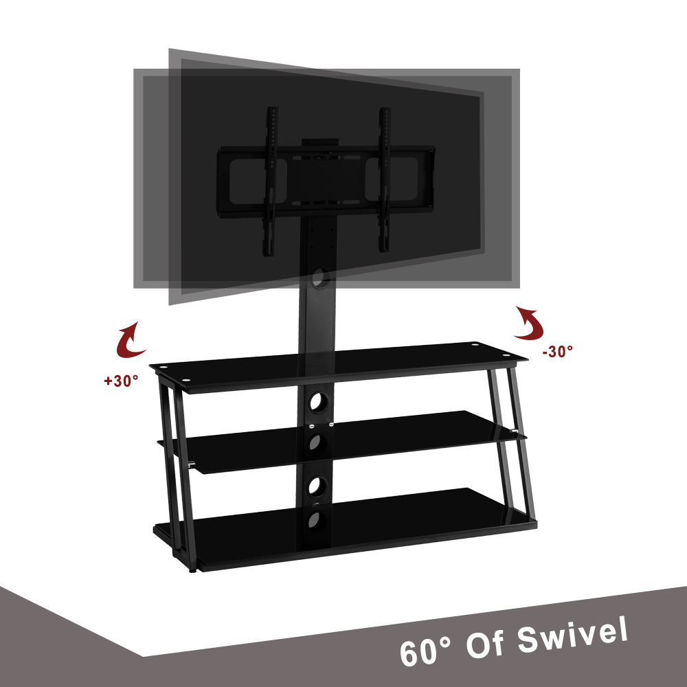 Sleek Adjustable Glass TV Stand