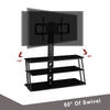 Sleek Adjustable Glass TV Stand