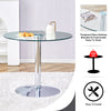 Sleek Silver Round Dining Table