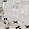 Cozy Montessori Twin Floor Bed with Safe Barrier